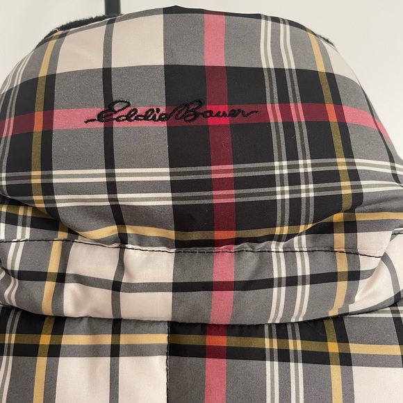 Eddie Bauer Vest Womens Large Plaid Goose Down 700 Fill Outerwear PETITE XS - Picture 5 of 8